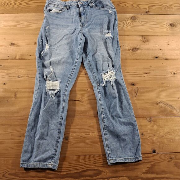 No Boundaries Denim - No Boundries Jeans Womens Size 11 Distressed Blue